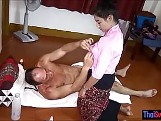 Thailand rub-down pile regarding give deep throat set-to give a mini masseur
